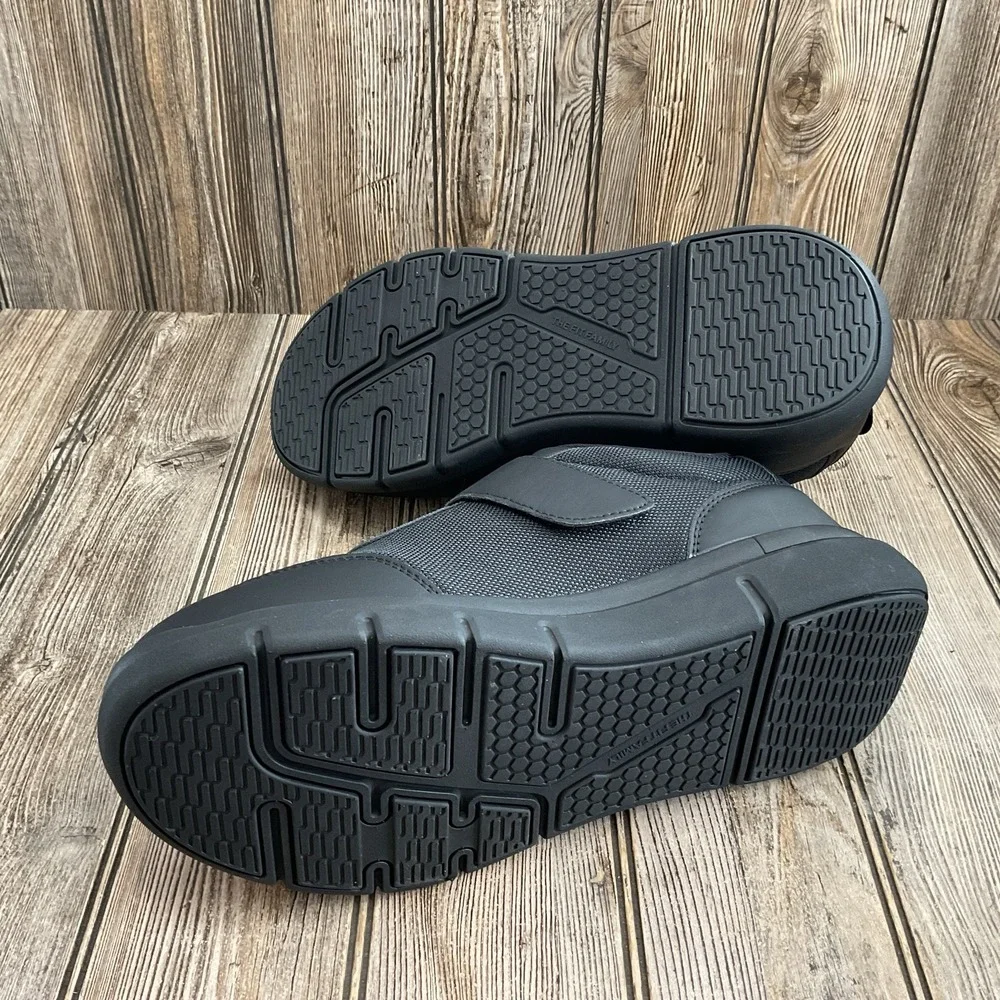 Fitville Marca Men's Size 12 2E Diabetic Shoes Black Comfort Hook Loop Closure